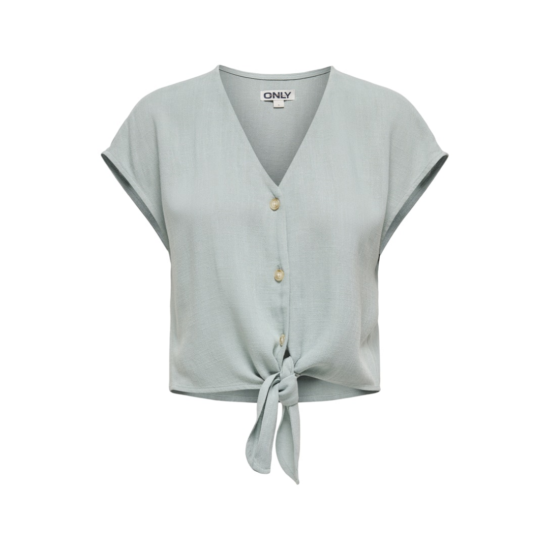 Only - Damen Kurzarmbluse - Blauss - Größe: XS - bei Tara-M