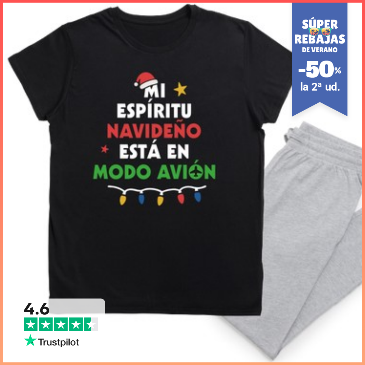 Pijama ESPÍRITU NAVIDEÑO MODO AVIÓN LaTostadora