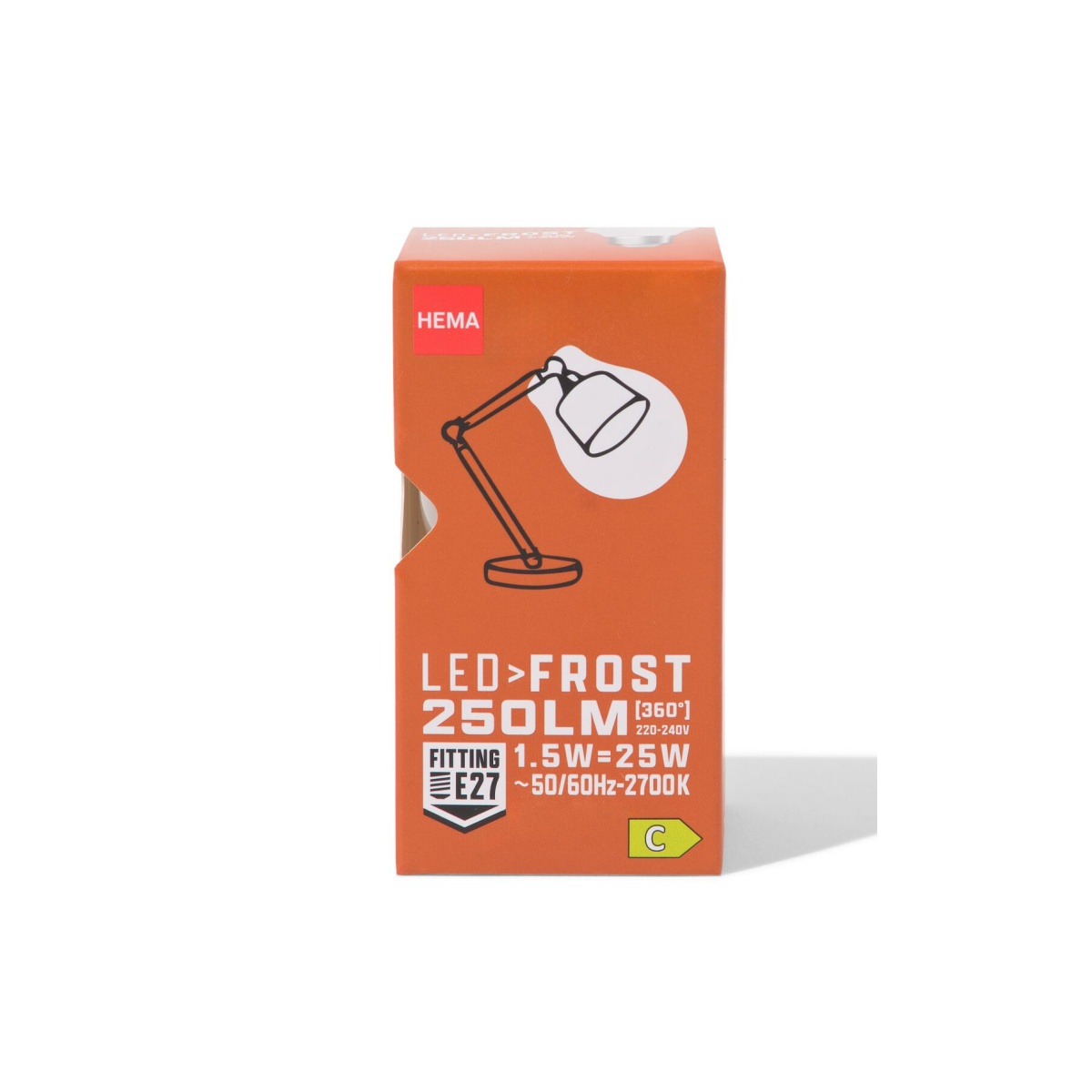 HEMA Led kogel frost E27 1.5W 250lm