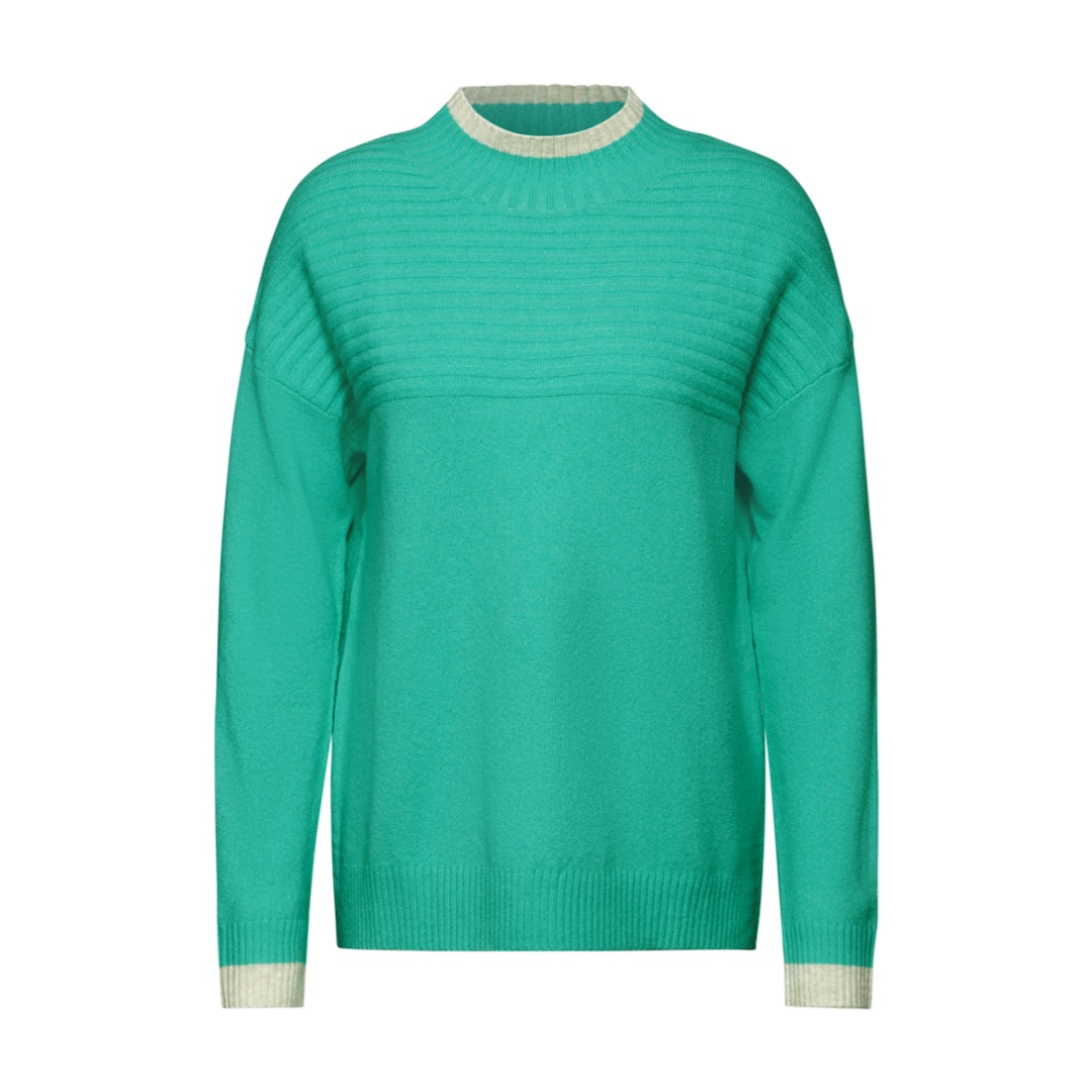 cecil Pullover Strukturmix Baumwolle-Polyacryl-Polyester-Elasthan Aventurine Green
