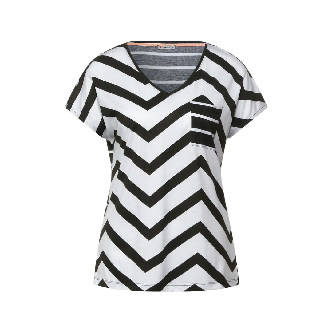 Street One - Damen T-Shirt - Grün - Größe: 38 - bei Tara-M