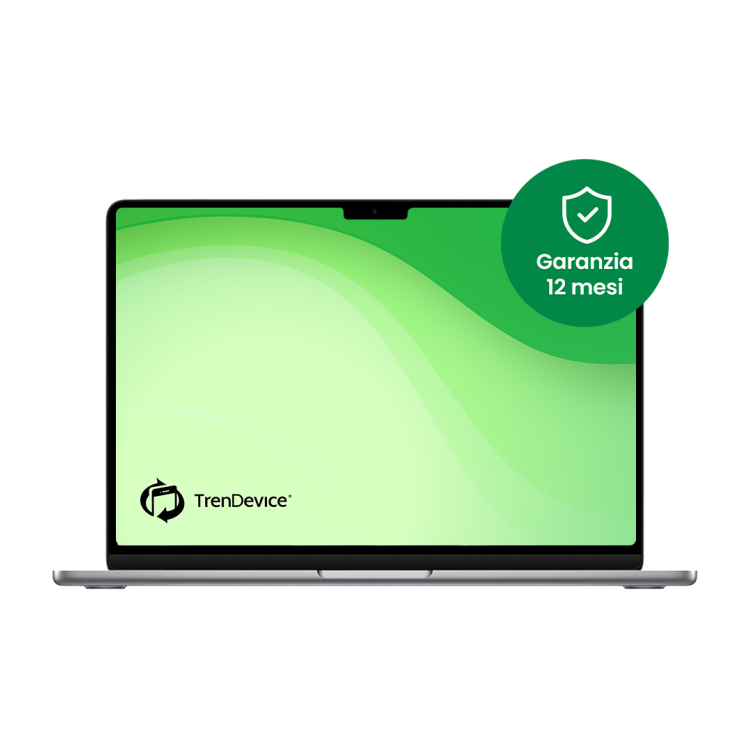 MacBook Air 13 M2 (2022) 256 GB Grigio Siderale A 8 GB CPU 8-core - GPU 8 Core Ricondizionato