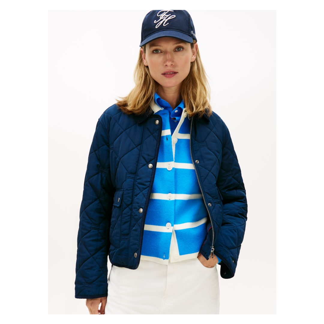 Tommy Hilfiger - Damen Kurzjacke - Blau - Größe: XL - bei Tara-M
