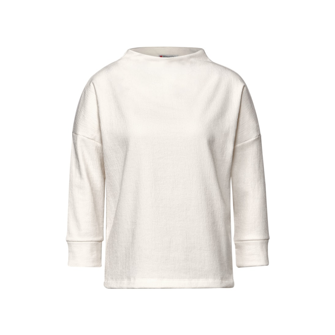 Street One Struktur Shirt Polyester-Viskose-Elasthan Gleam Green Mel