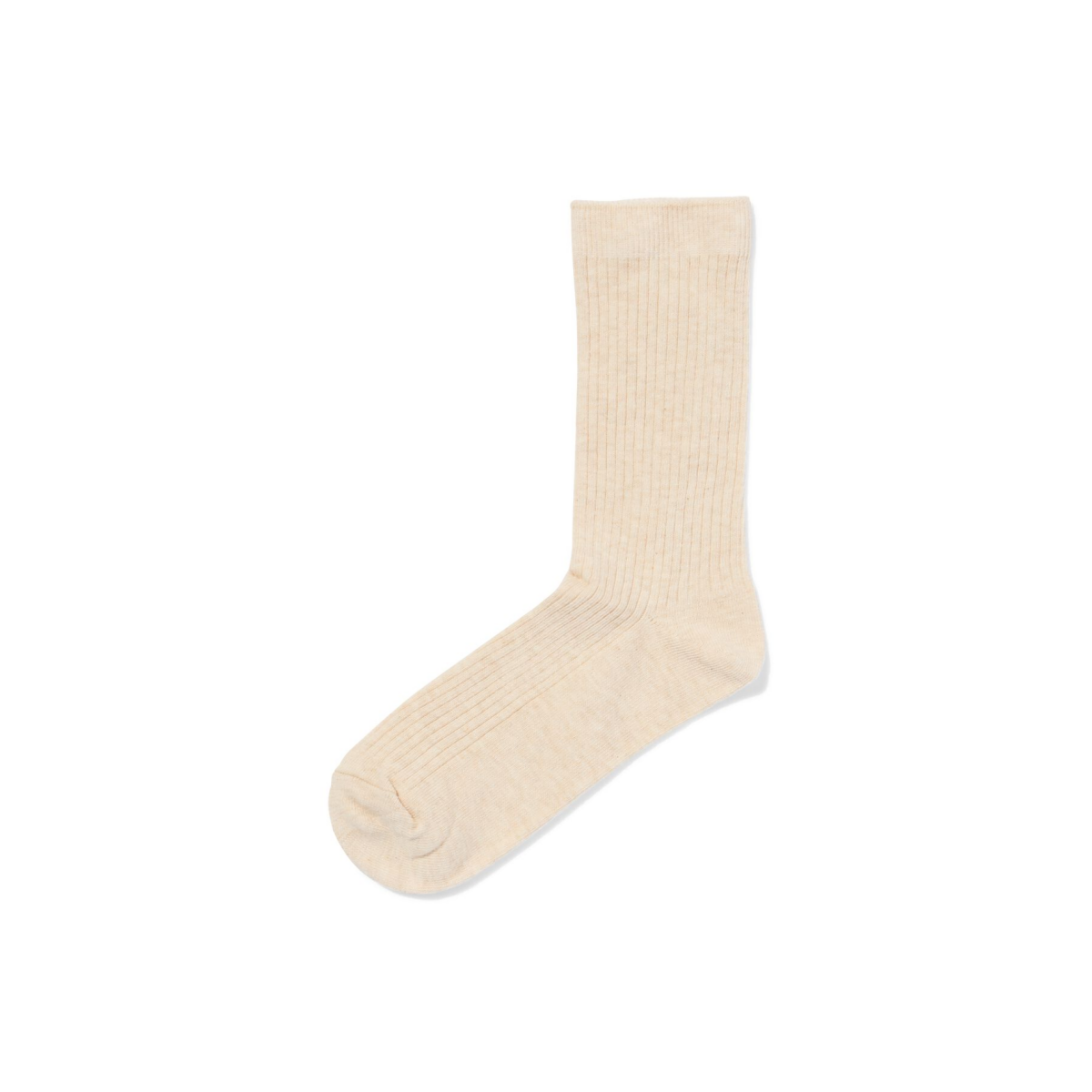 HEMA Damessokken rib beige (beige)