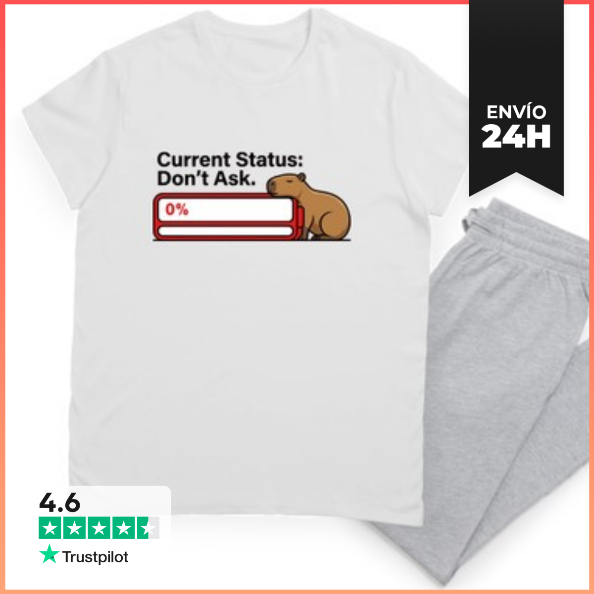 Pijama Capibara Batería Vacía LaTostadora