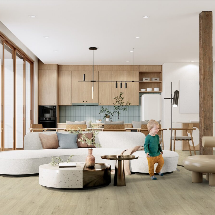 Rouleau 4m de sol PVC effet bois pose libre forest birch Gerflor - 3000 cm x 400 cm x 0.25 cm