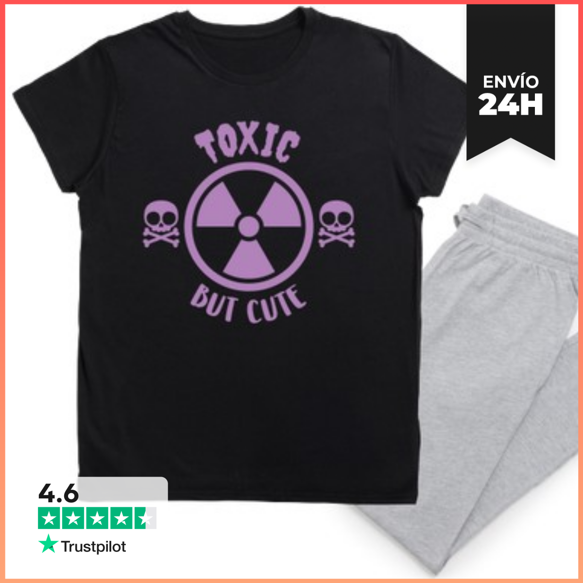 Pijama Señal de advertencia tóxica pero linda laTostadora