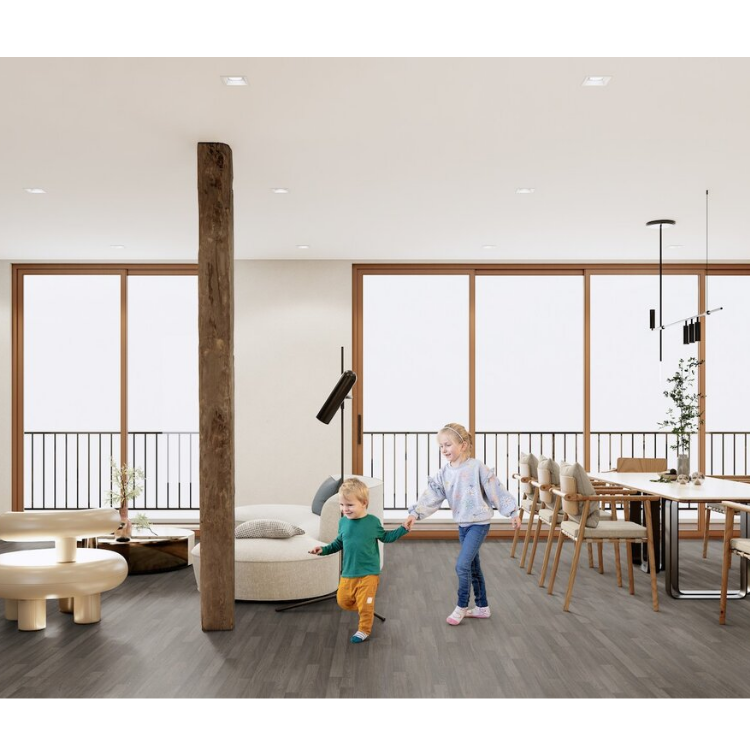 Rouleau 4m de sol PVC effet bois pose libre lodge wenge Gerflor - 3000 cm x 400 cm x 0.25 cm — vue 3
