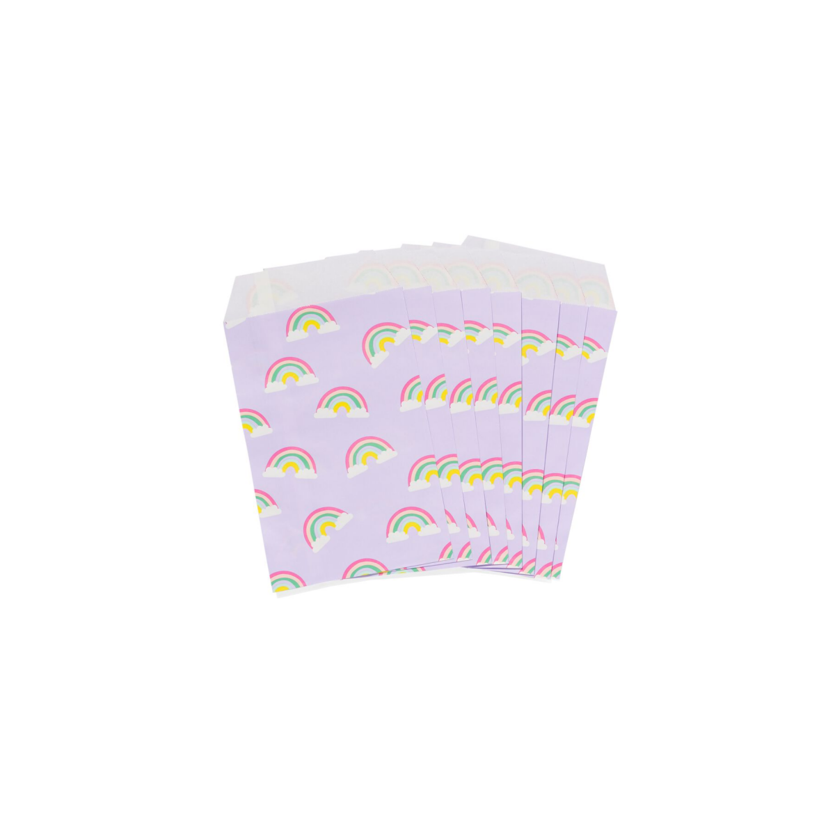 Uitdeelzakjes Papier Regenboog 8 Stuks