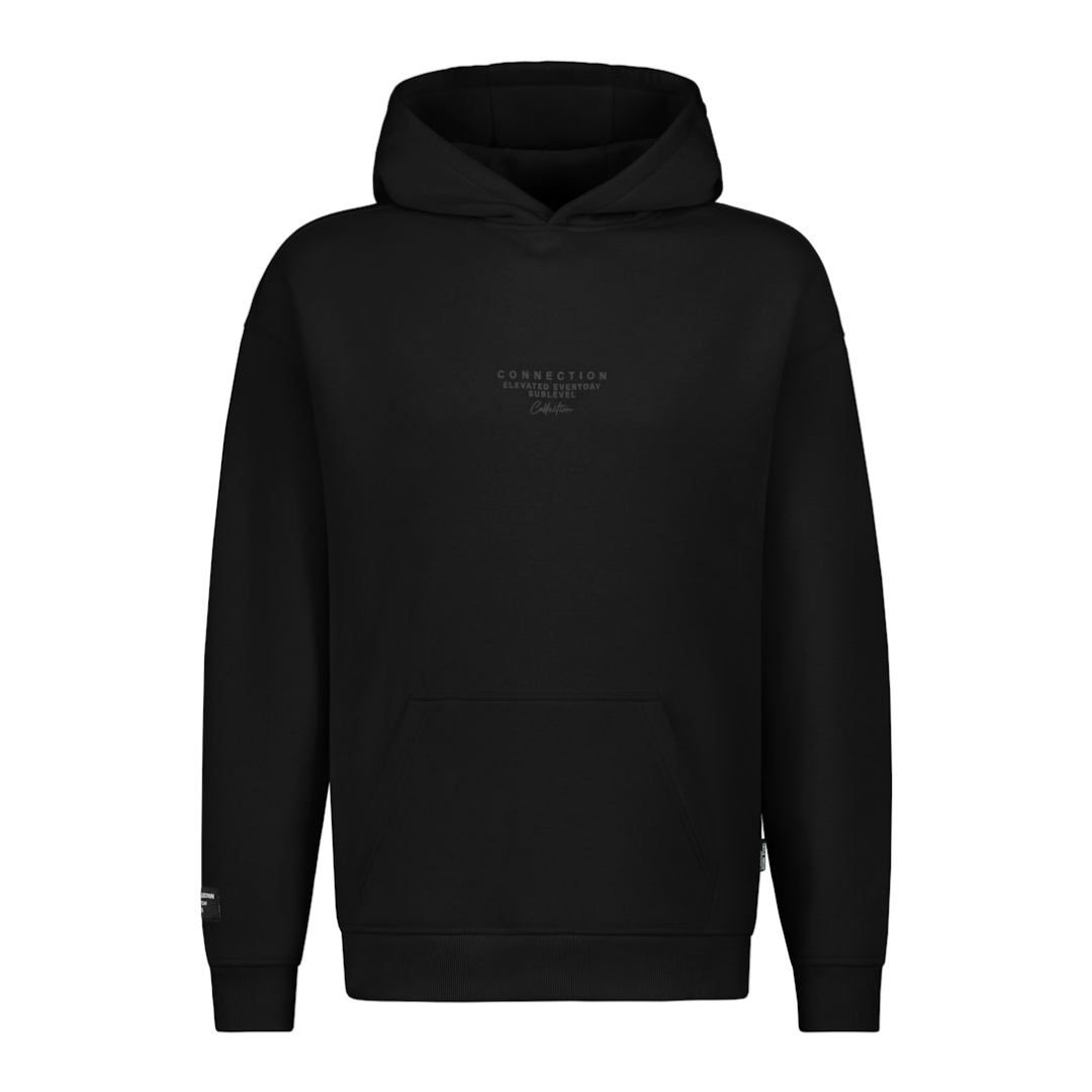 Eight 2 Nine Sweatshirt Kapuze Kängurutasche Schwarz