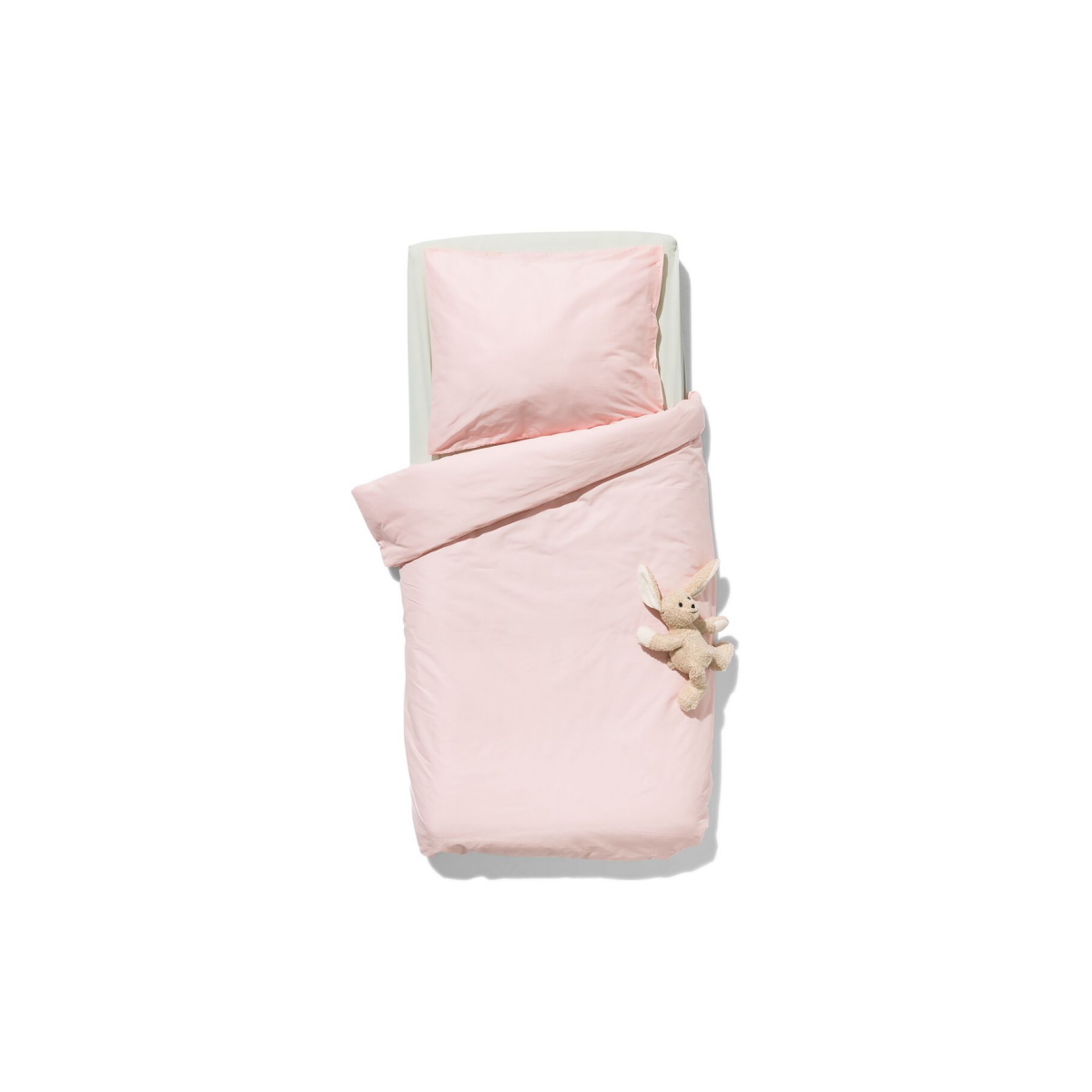 HEMA HEMA Peuterdekbedovertrek 120x150cm Zacht Katoen Lichtroze (roze)