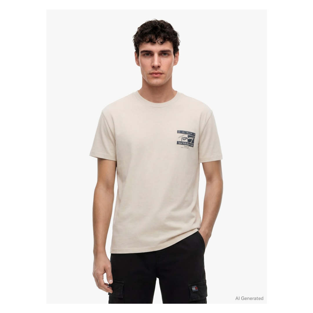 Tommy Jeans - Herren T-Shirt - Braun - Größe: XXXL - bei Tara-M