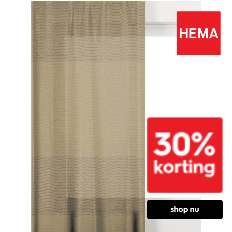 Gordijnstof Hasselt lichtdoorlatend streep taupe (taupe)