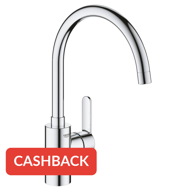 Grohe QuickFix Get keukenmengkraan met hoge uitloop chroom