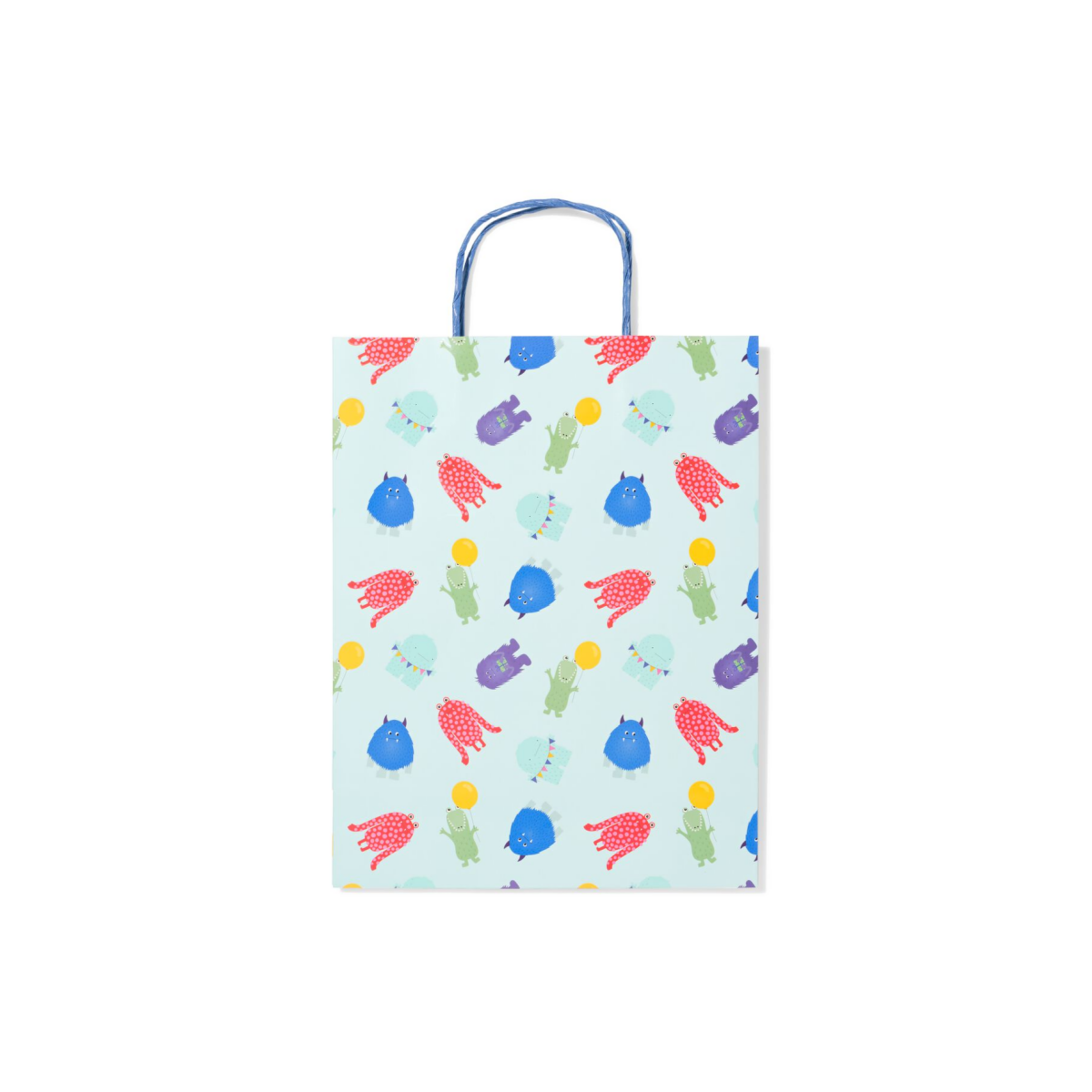 HEMA Cadeautas L 31x24cm papier monsters