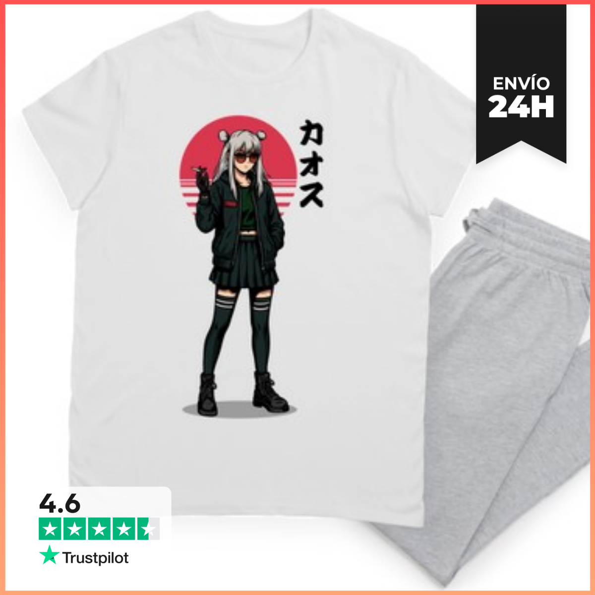 Pijama chica rebelde cibernética de anime laTostadora