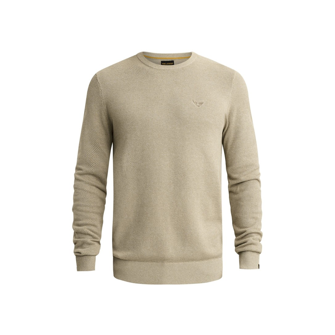 PME Legend Structure Pullover Melange Stone Green - Größe L - Bild 6