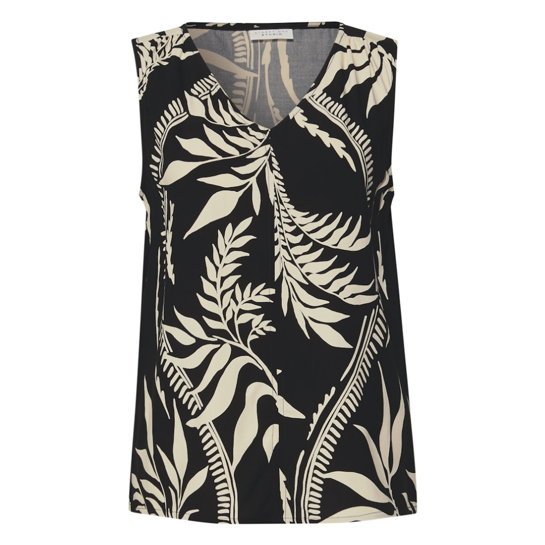 STREET ONE STUDIO - Damen Top - Schwarz - Größe: 42 - bei Tara-M