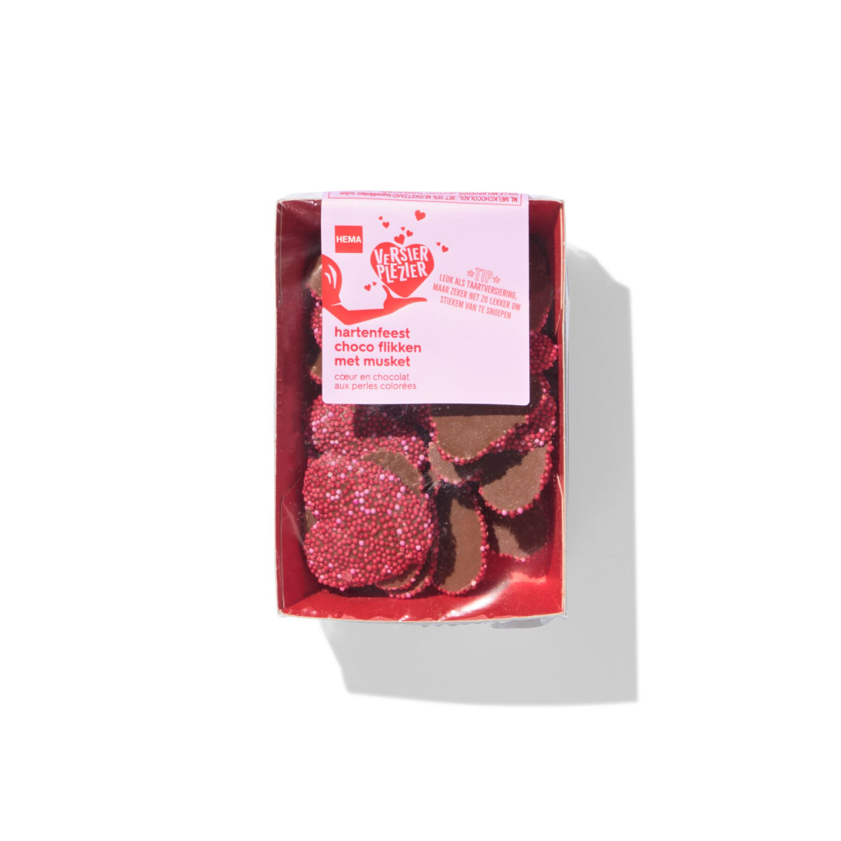 HEMA HEMA Versierplezier Choco Flikken Hartjes Met Musket 150gram