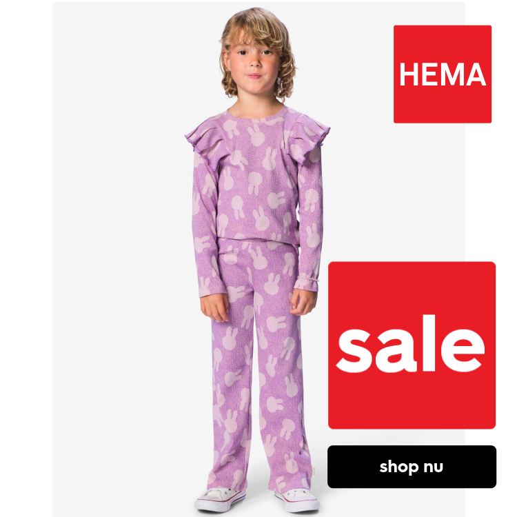 HEMA Nijntje kinderkledingset rib lichtpaars (lichtpaars)
