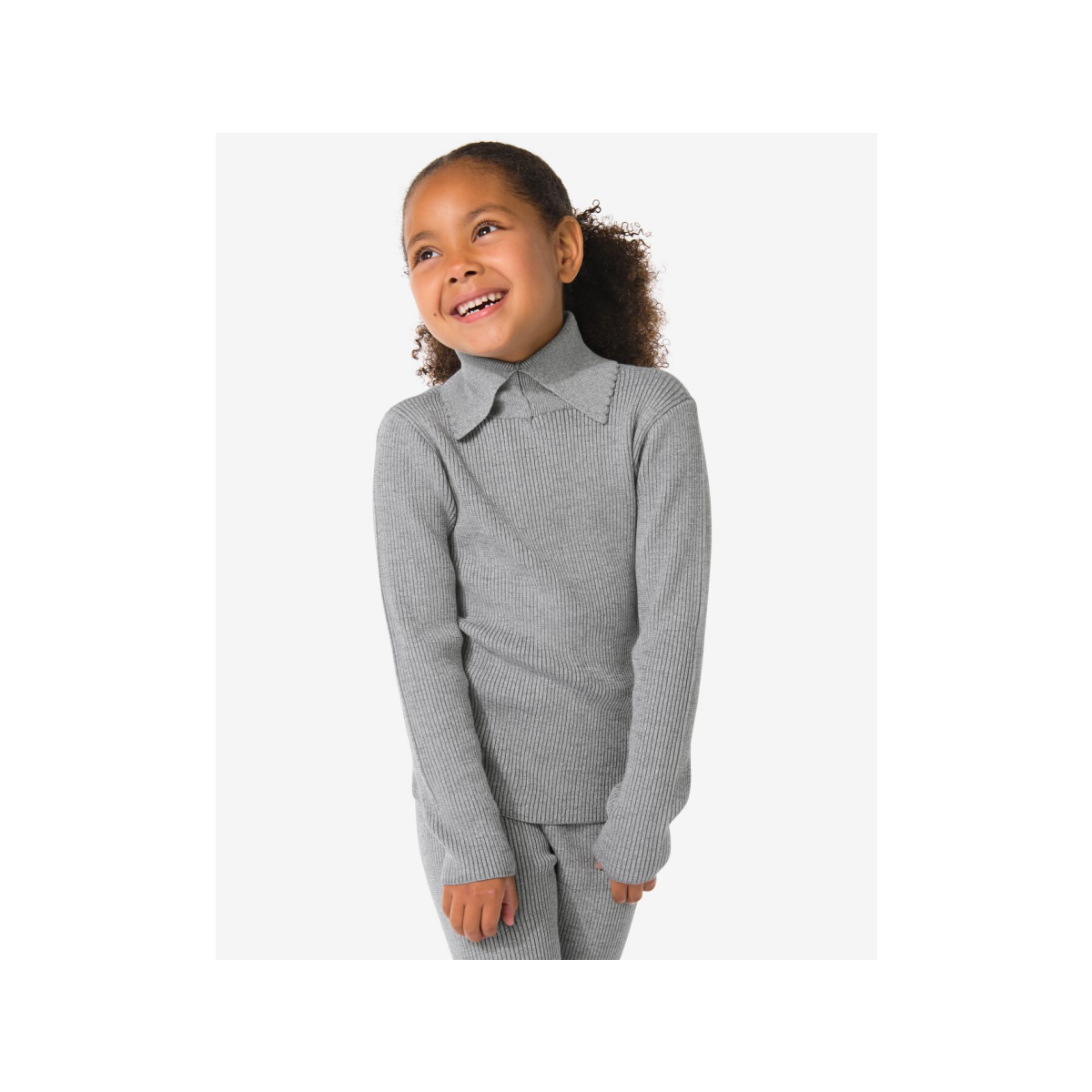 HEMA Kindertrui glitter zilver (zilver)