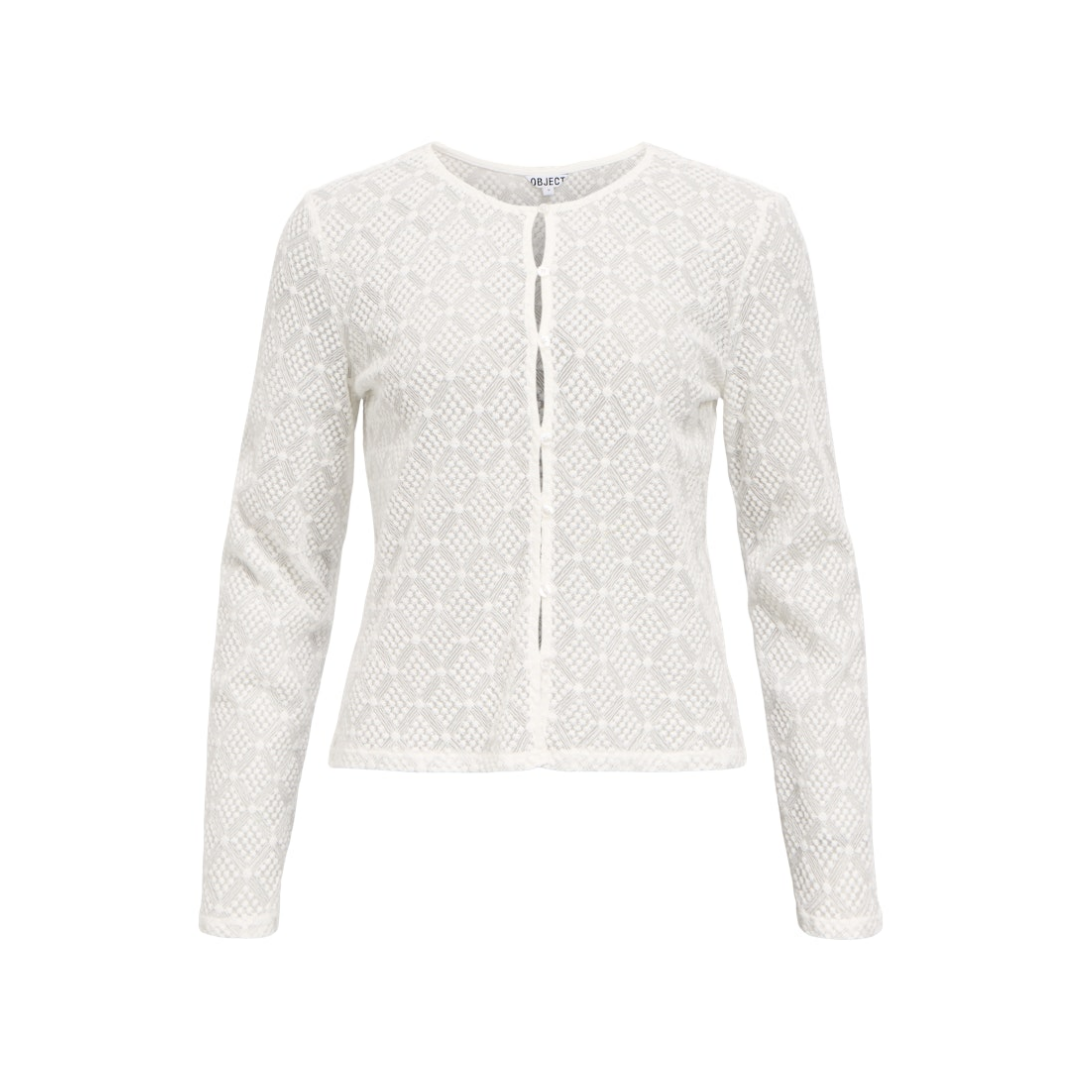 Object - Damen Langarmshirt - Weiß - Größe: L - bei Tara-M