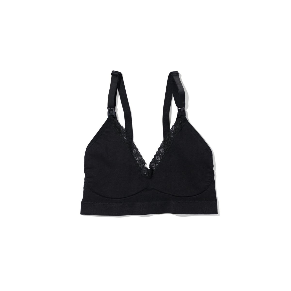 HEMA HEMA Niet Voorgevormde Voedings Bh Zonder Beugel Naadloos Zwart (zwart)