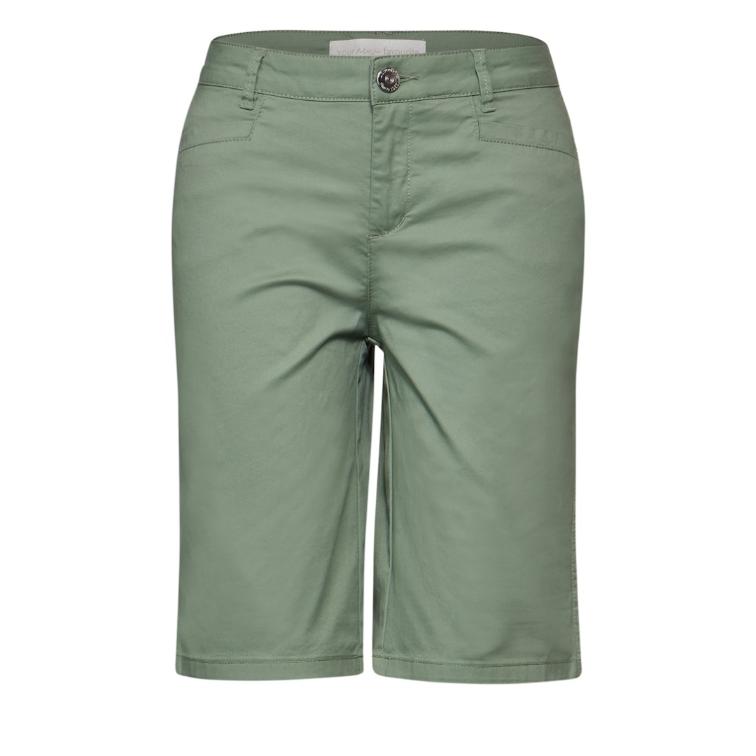Street One - Damen Kurzshorts - Grün - Größe: 36 - bei Tara-M