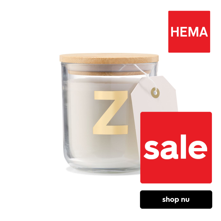 HEMA Kaars in glas Ø8x10cm letter Z
