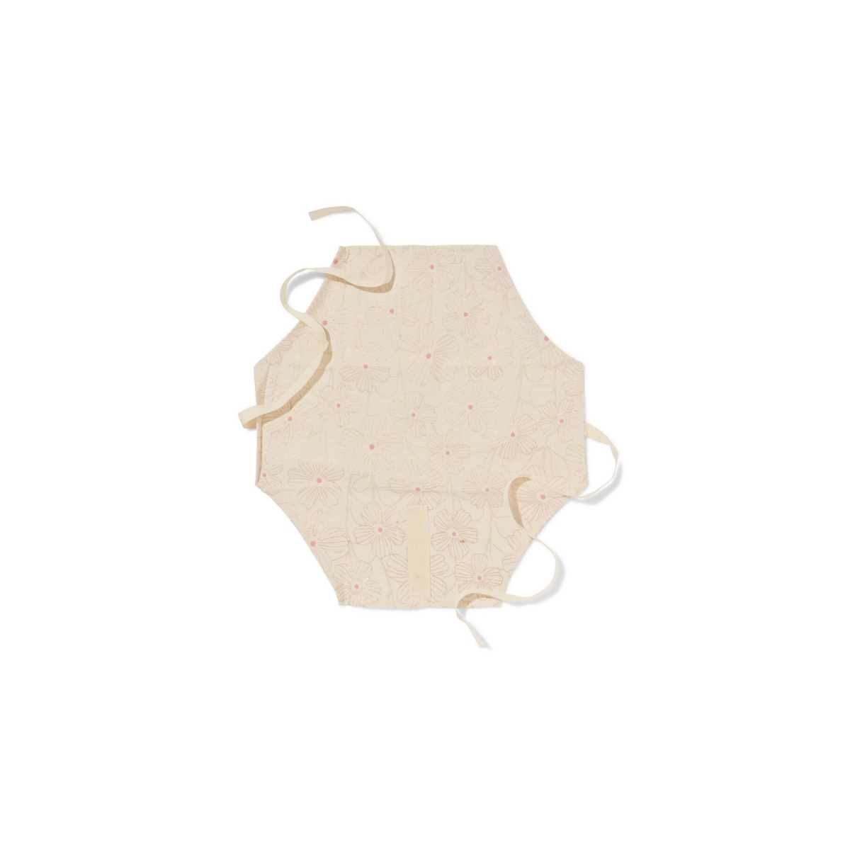 HEMA Herpakpapier van katoen 44x39cm bloemen (goud)