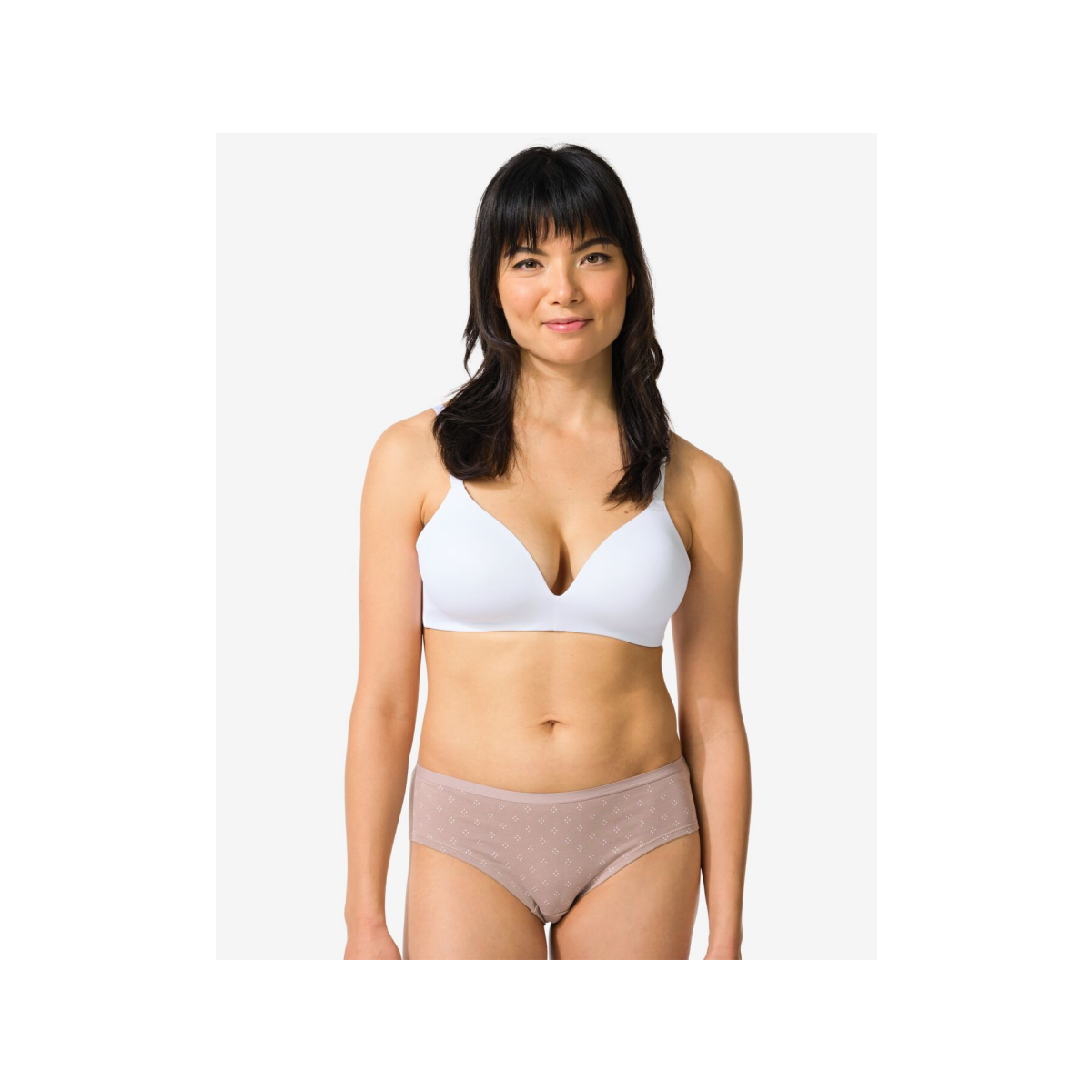 HEMA Dameshipster katoen - 2 stuks lichtbruin (lichtbruin)