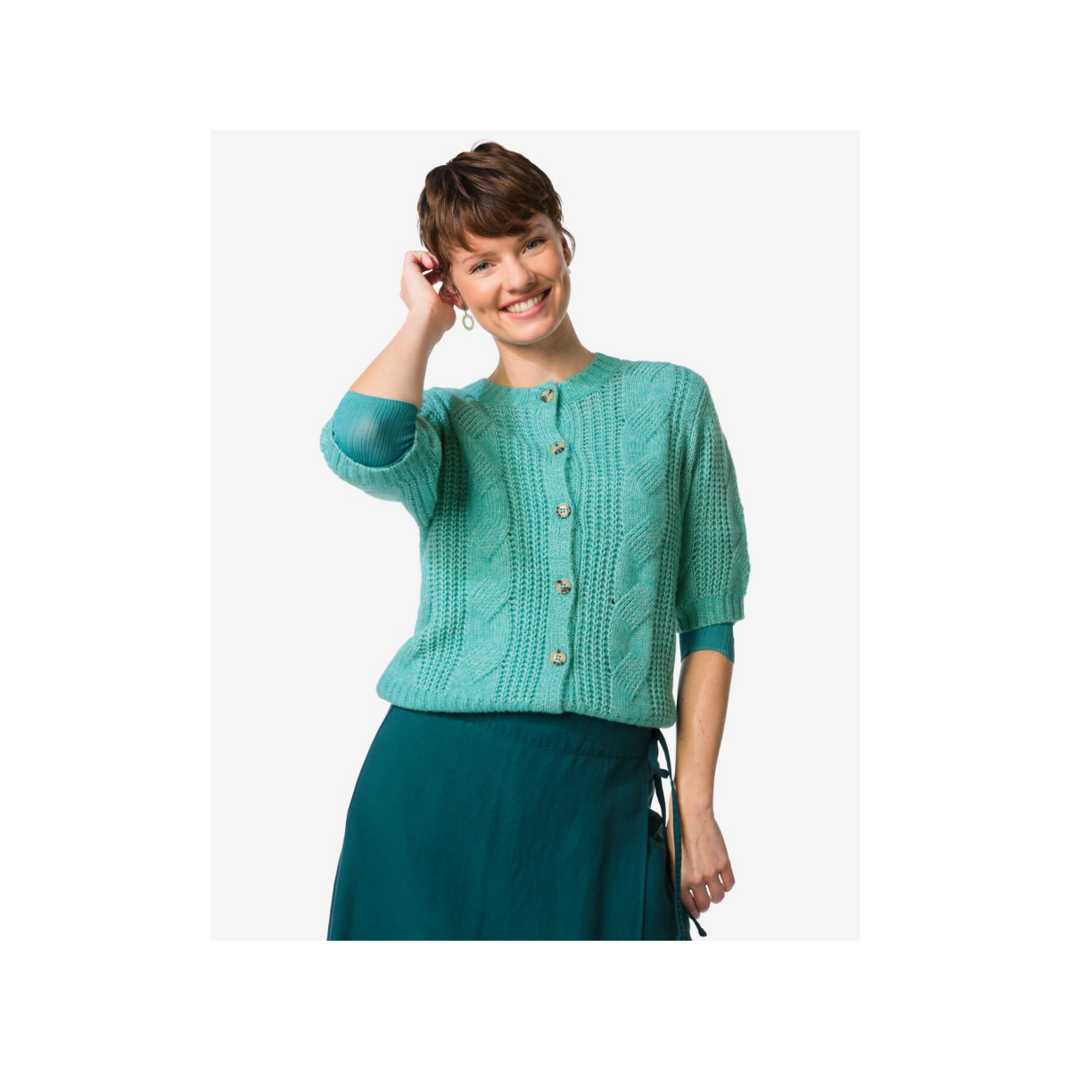 HEMA Damesvest Foxi Fijngebreid Kabel