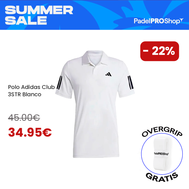 Adidas Polo Adidas Club 3STR Bianco