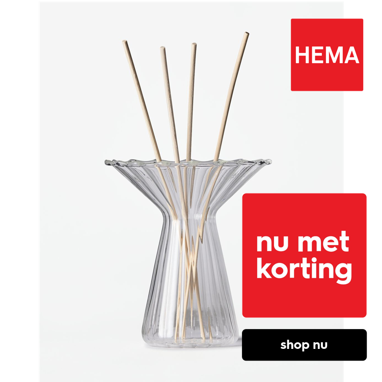 HEMA Vaas ⌀5.7x10.8cm Zwier glas ribbel transparant (transparant)