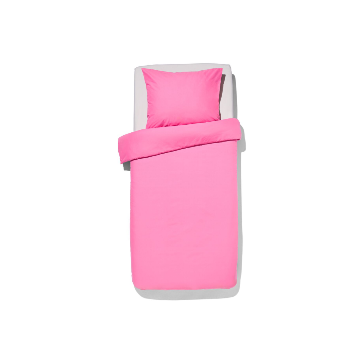 HEMA Dekbedovertrek 140x200/220cm zacht katoen felroze (felroze)