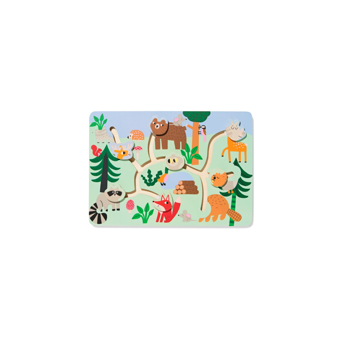 Schuifpuzzel 30x21cm Bosdieren Hout