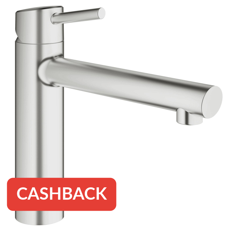 Grohe Concetto keukenkraan met medium uitloop Supersteel