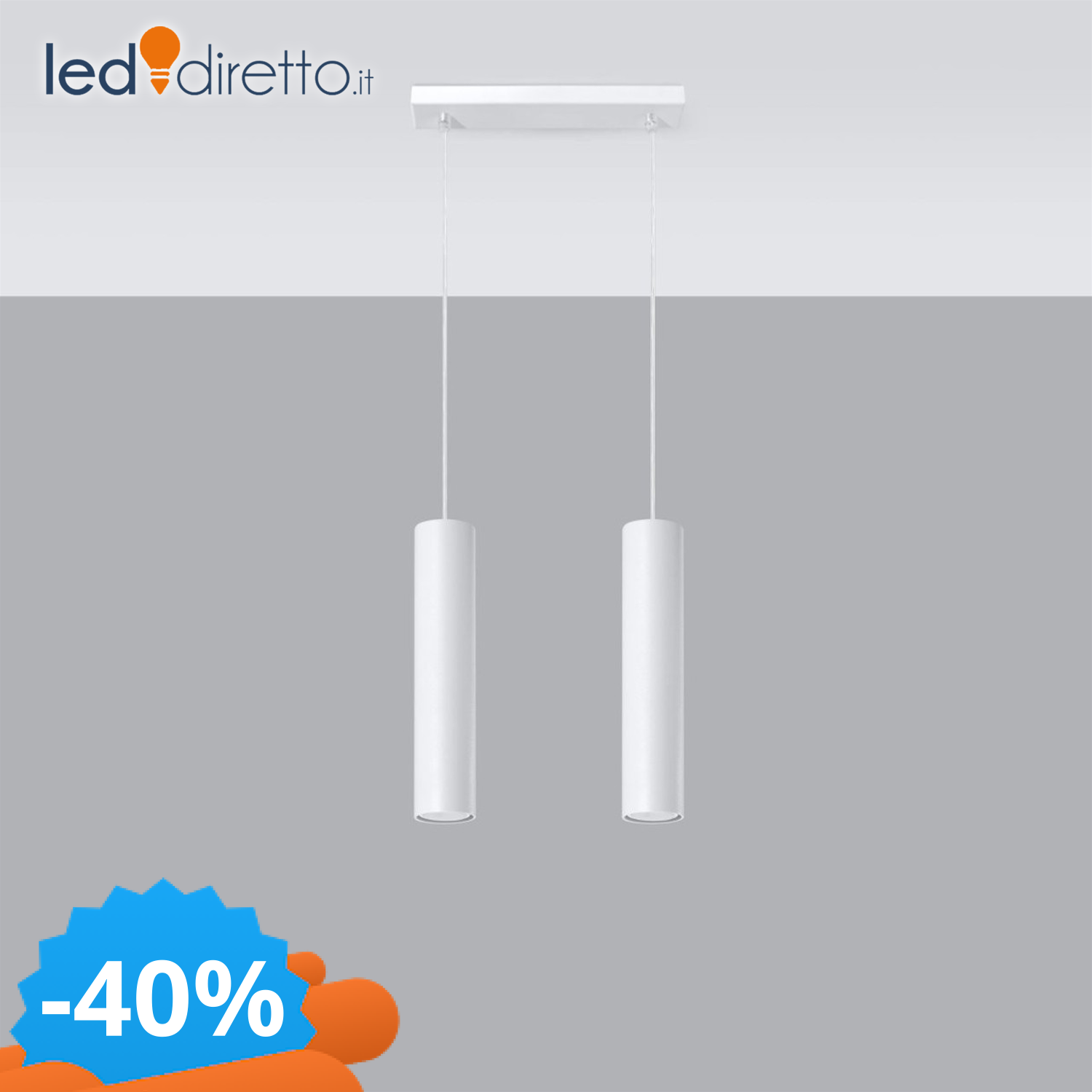 Sollux Lighting Unisex Bianco Lampada A Sospensione Lagos 2 - Immagine 2