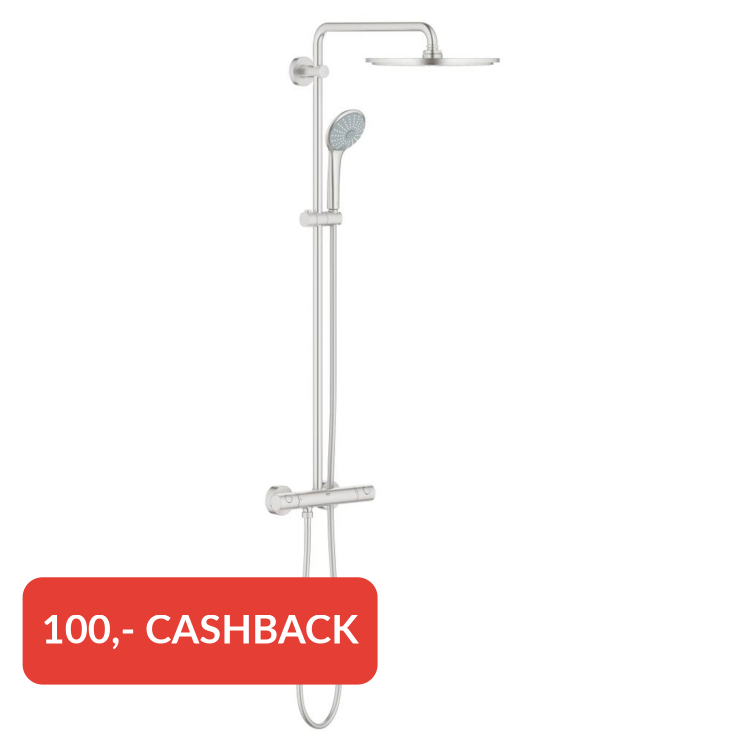 Grohe Euphoria XXL 310 regendoucheset met 4 straalsoorten en thermostaatkraan Ø31cm supersteel