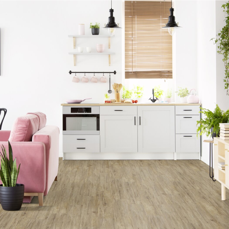 Lame de sol PVC effet bois auto-adhésive muscade Gerflor - 91.4 cm x 15.2 cm x 0.2 cm