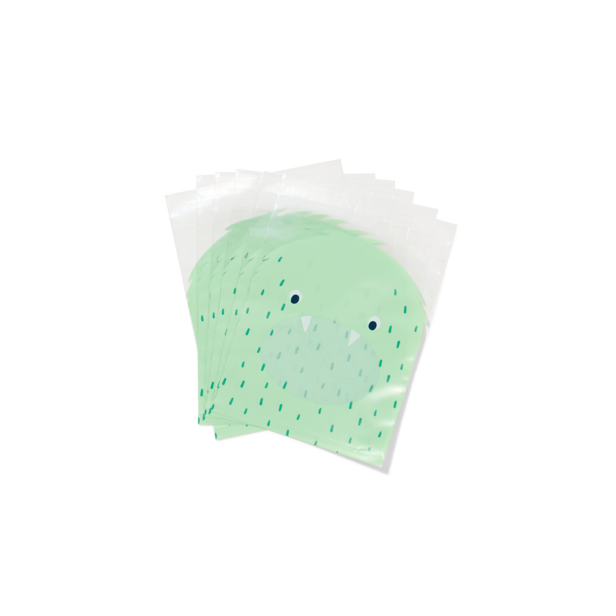 HEMA Uitdeelzakjes 26x16.5cm plastic monster - 8 stuks