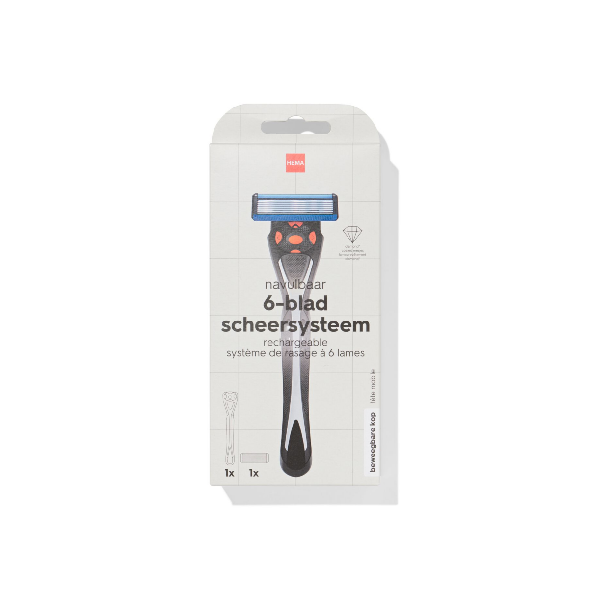 HEMA Scheersysteem met 6 mesjes en trimmer