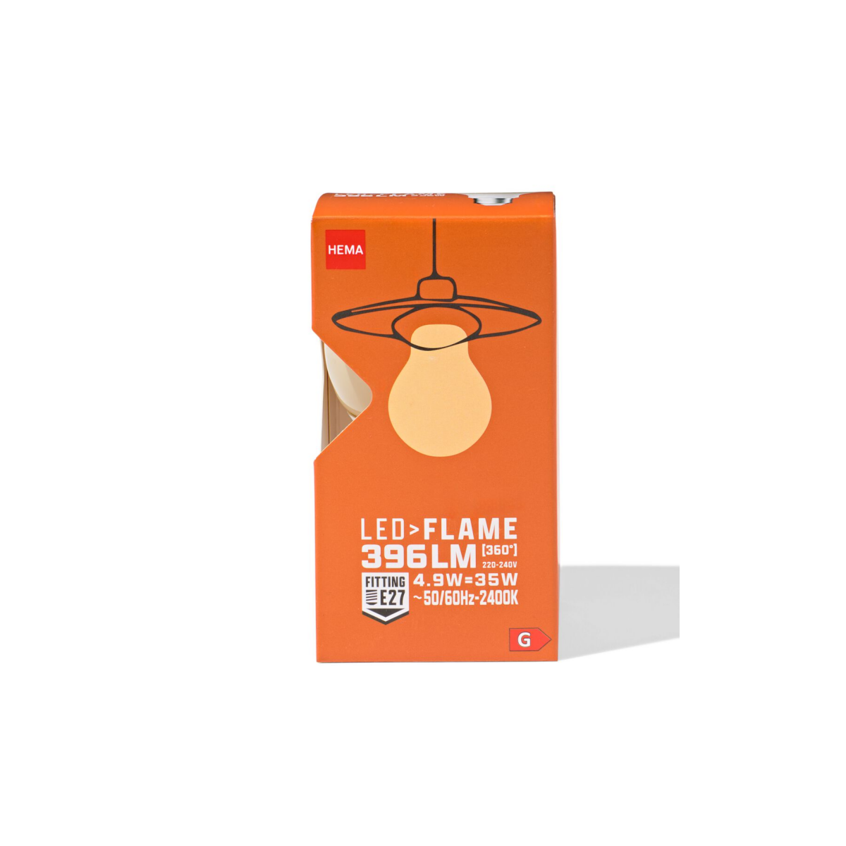 HEMA HEMA Led Peer Smd Flame E27 4.9W 396lm