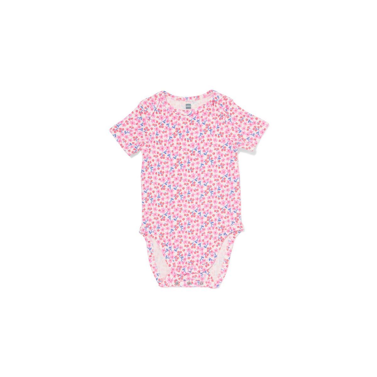 HEMA Baby meegroeiromper LENZING™ ECOVERO™ rib bloemen multi