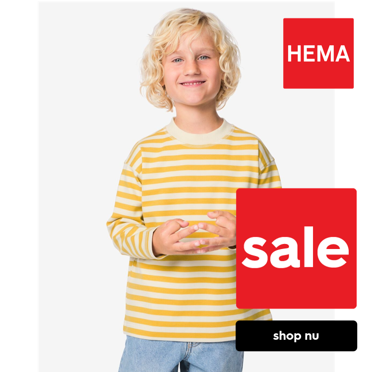 HEMA Kinder T-shirt strepen groen (groen)