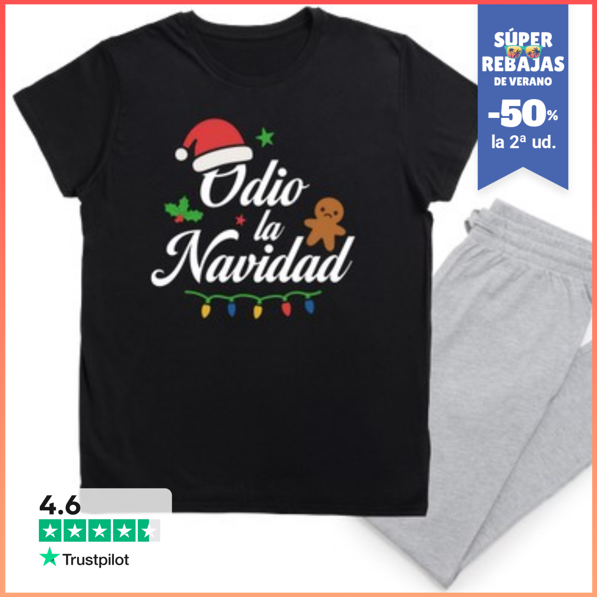 Pijama ODIO LA NAVIDAD LaTostadora