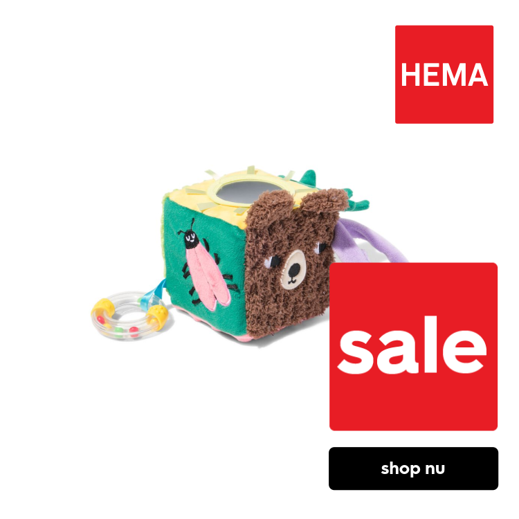 HEMA Activiteiten kubus 13x13x13cm pluche