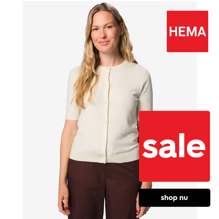 HEMA Damesvest Lila gebreid gebroken wit (gebroken wit)