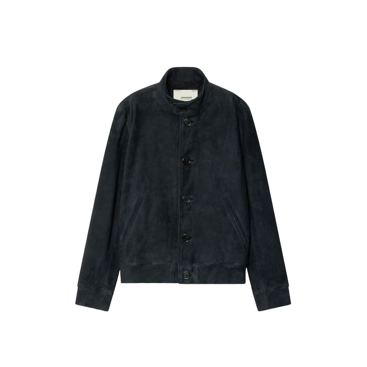 Zadig & Voltaire Uomo Encre Giacca Lonni In Pelle Scamosciata